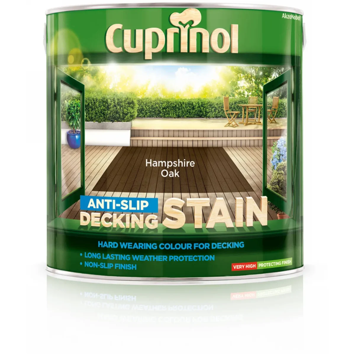 Cuprinol Anti-Slip Decking Stain Hampshire Oak 2.5ltr - Image 1