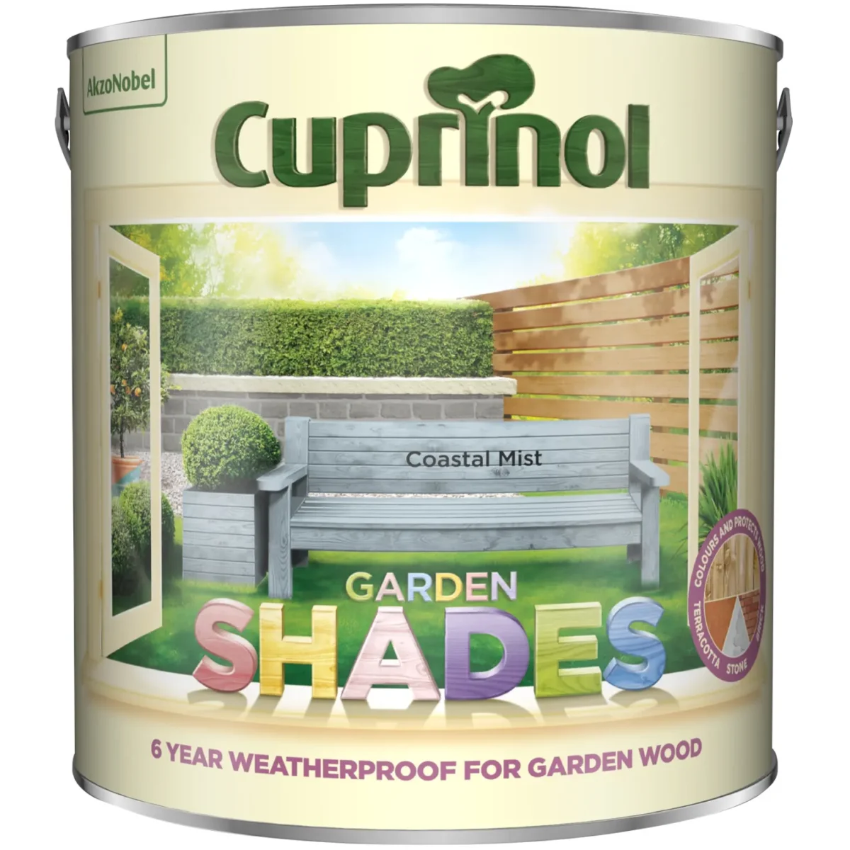 Cuprinol Garden Shades Coastal Mist 2.5Ltr - Image 1
