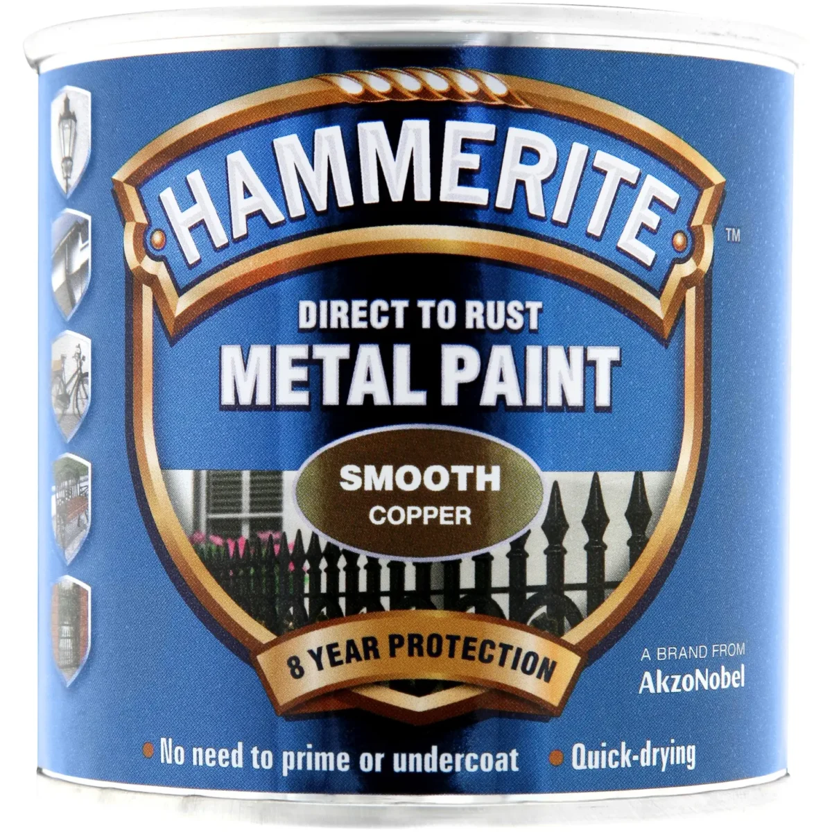Hammerite Direct To Rust Metal Paint Smooth Copper 250ml - Image 1