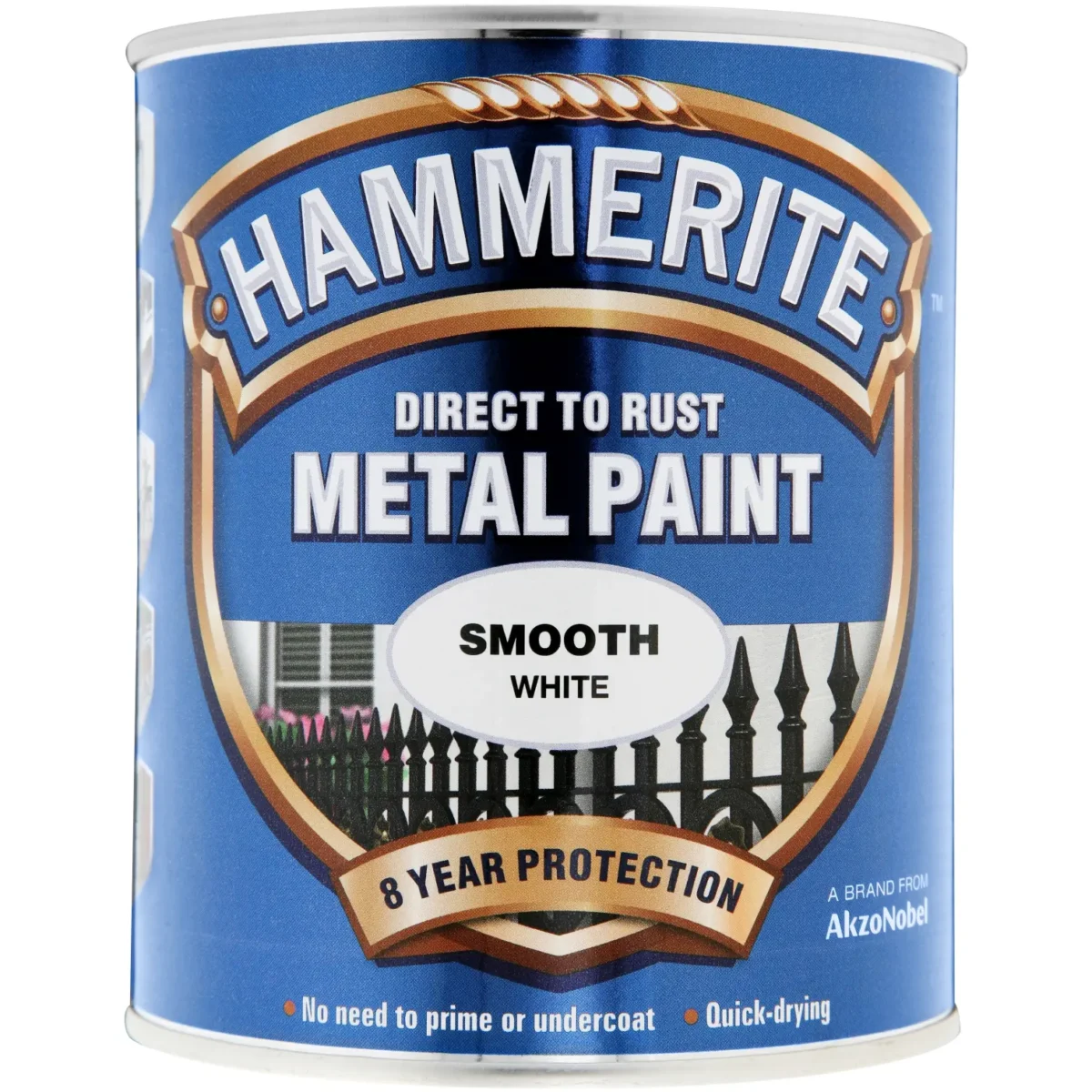 Hammerite Direct to Rust Metal Paint Smooth White 750ml - Image 1