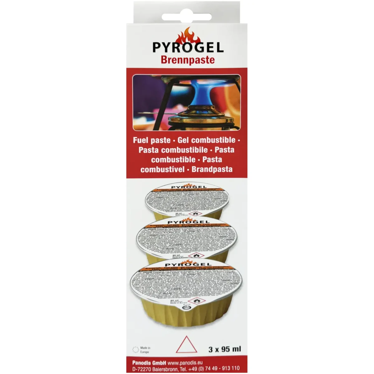 Pyrogel Brennpaste Fuel Paste Pack of 3 - Image 1