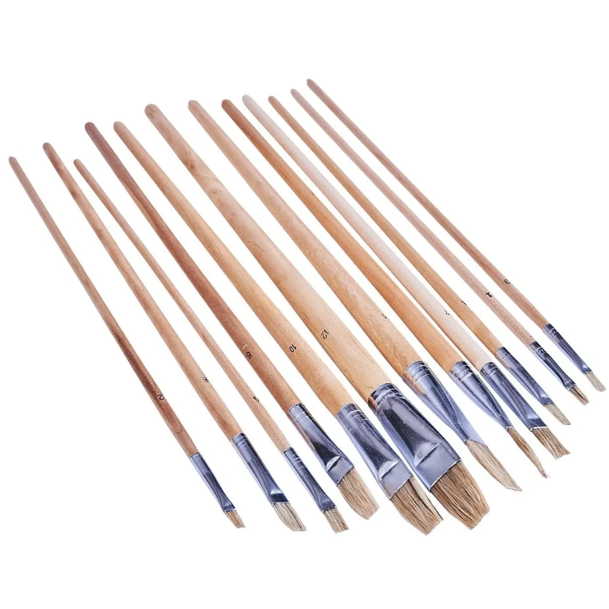 Amtech Flat Fitch Brushes Pack of 12 - Image 2