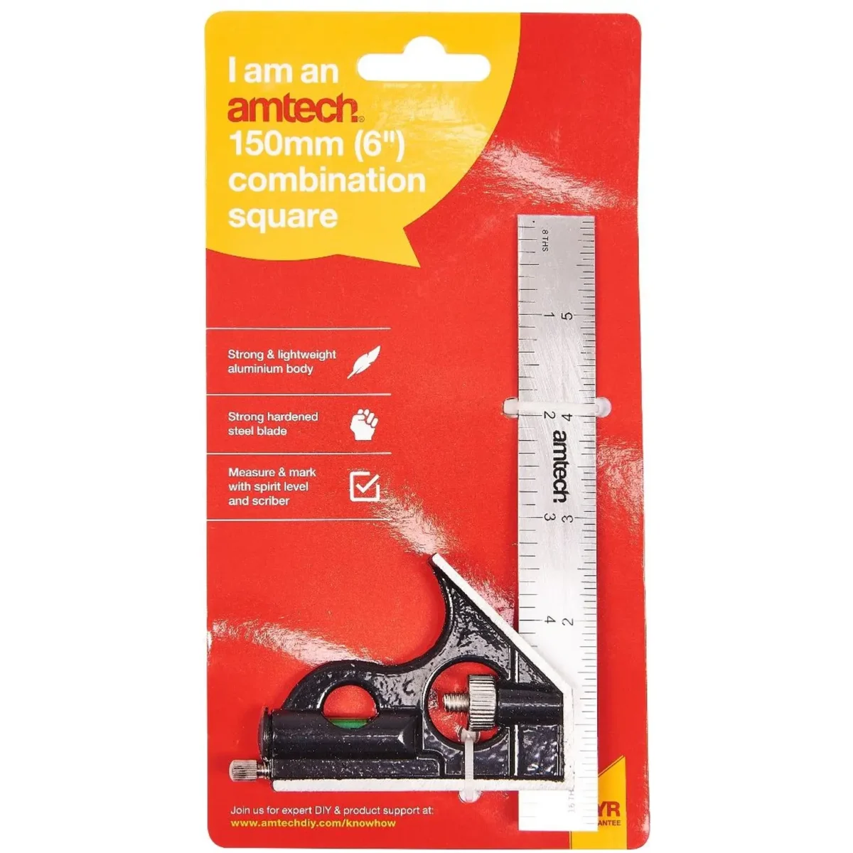 Amtech Combination Square 150mm / 6" - Image 3