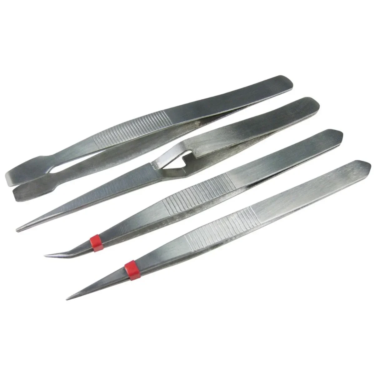 Amtech Set of 4 Tweezers - Image 1