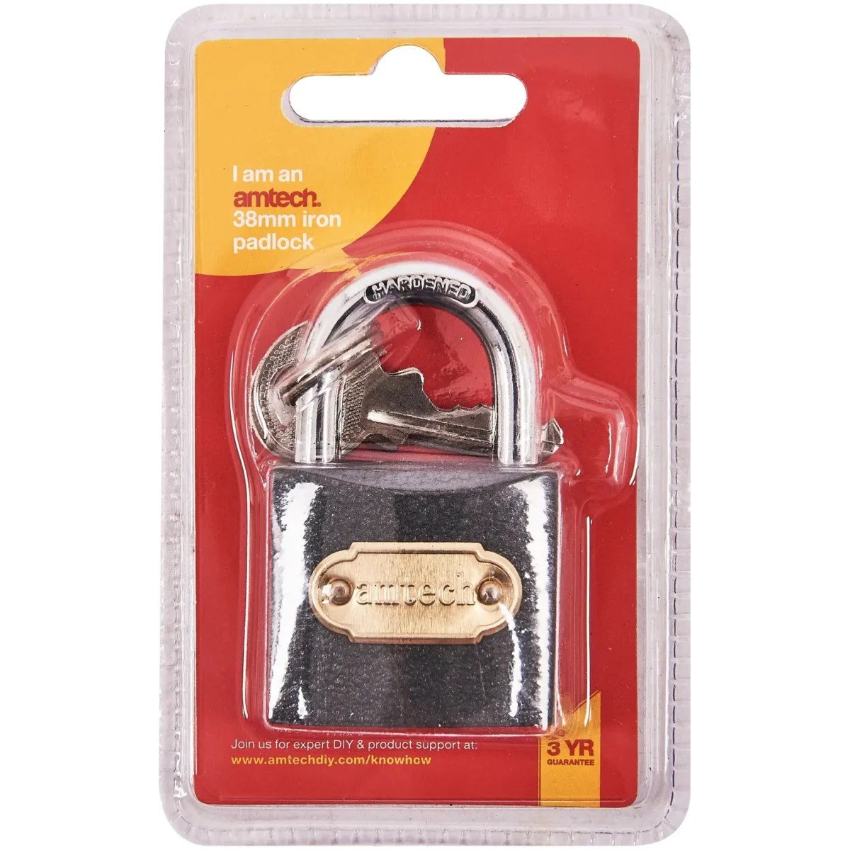 Amtech Iron Padlock 38mm - Image 2