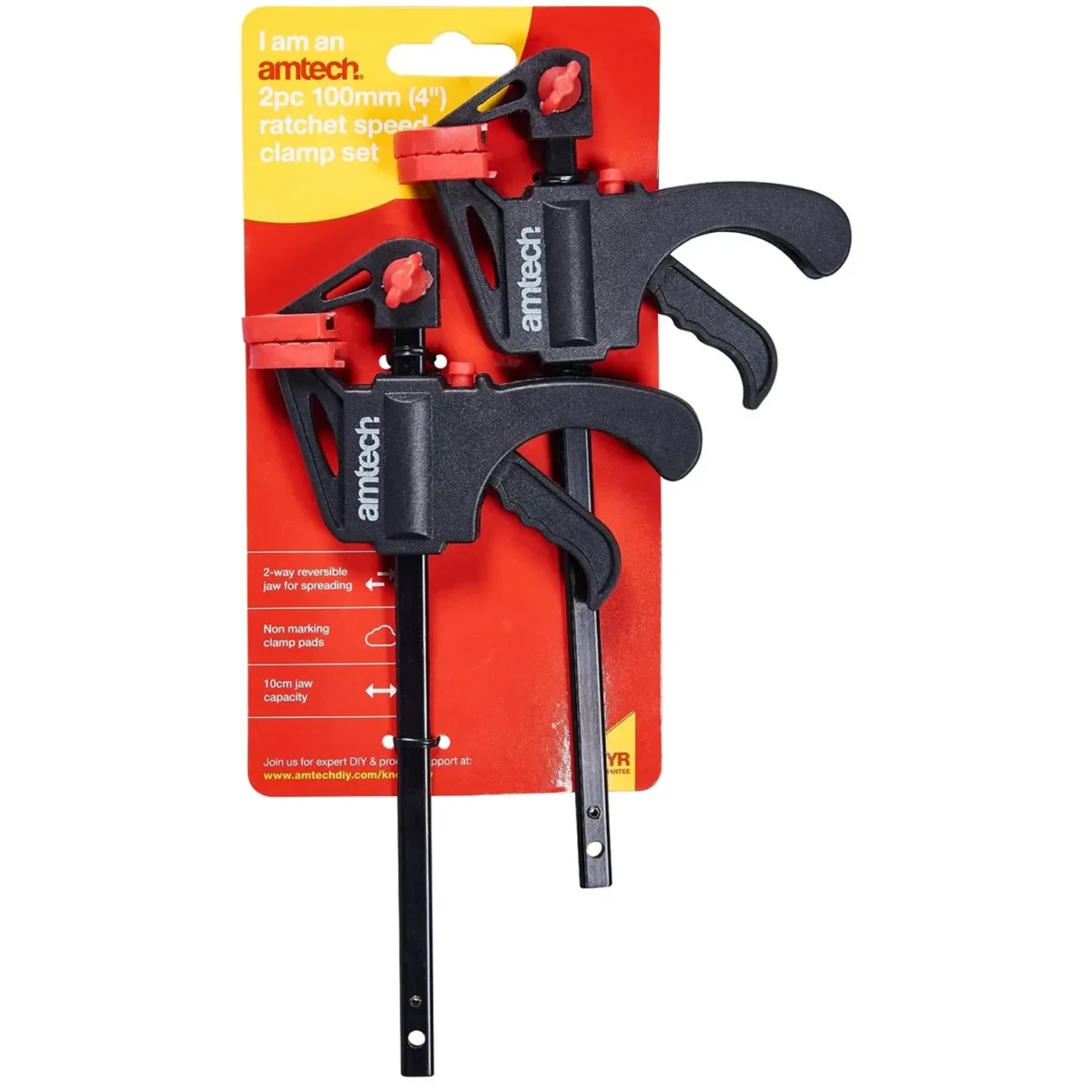 Amtech Ratchet Speed Clamps Set pk2 - Image 1