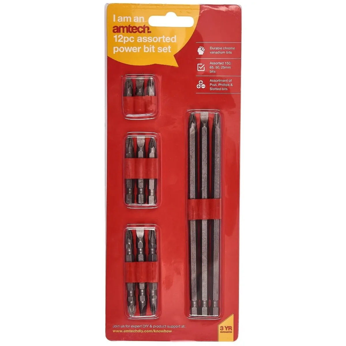 Am-Tech 12pc Power Bit Set - Image 3