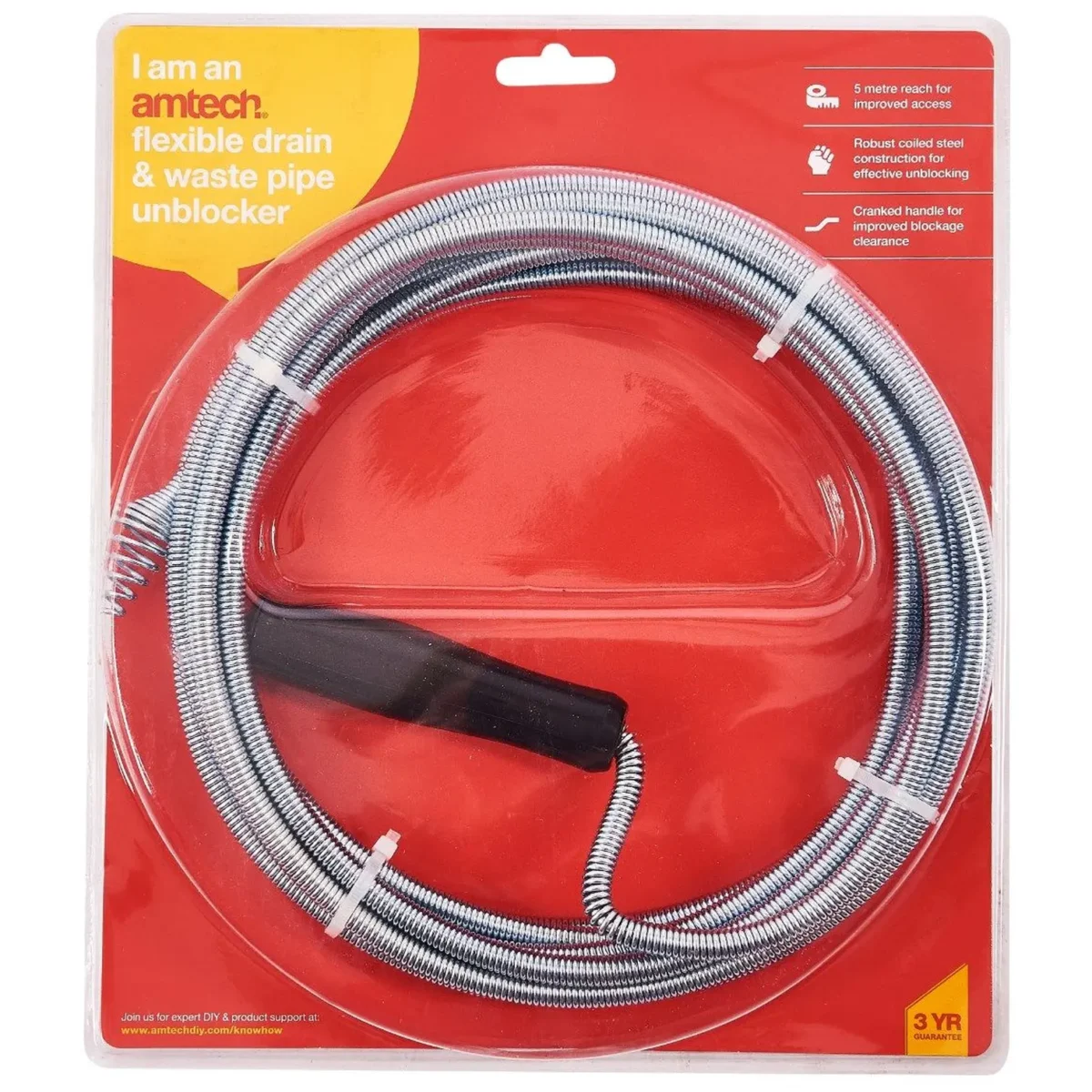Amtech Waste Pipe Unblocker 5m - Image 3