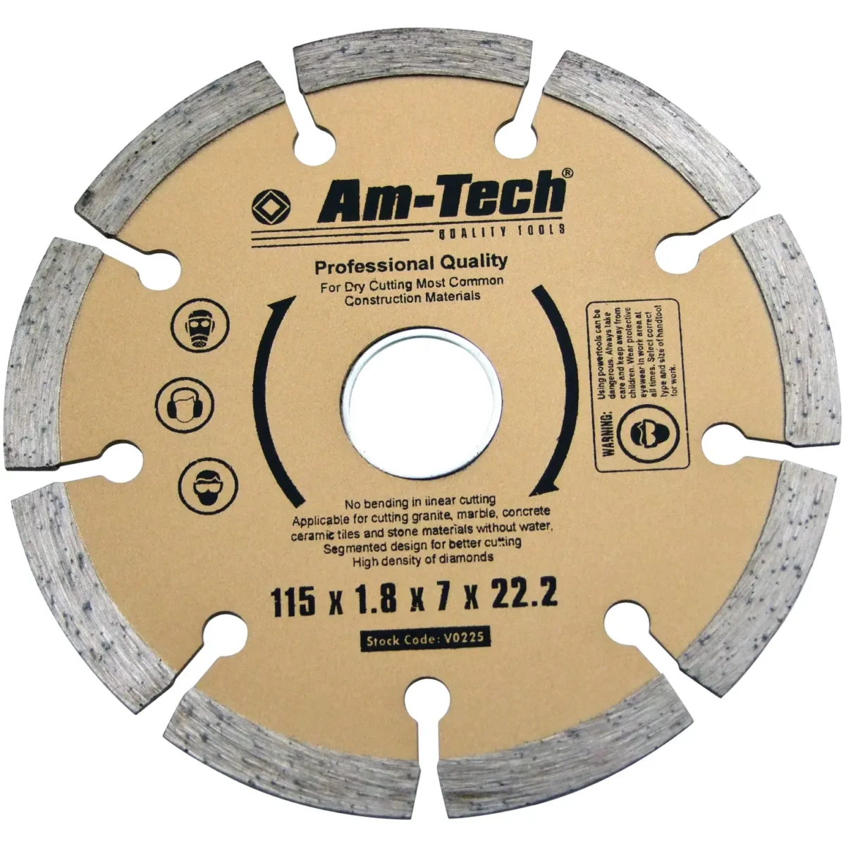 Amtech 115mm Stone Diamond Cutting Disc - Image 1
