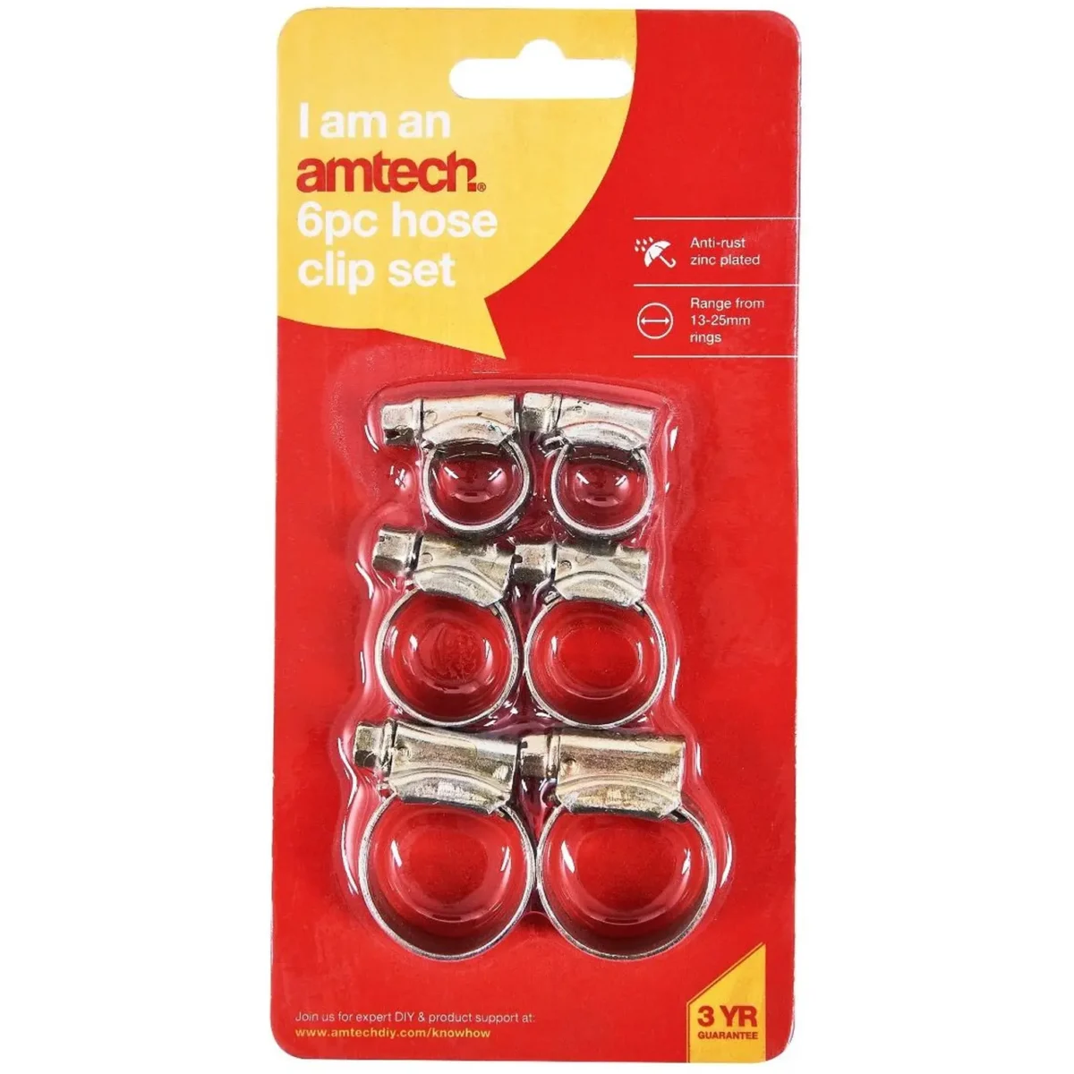 Amtech 6pc Hose Clip Set - Image 2