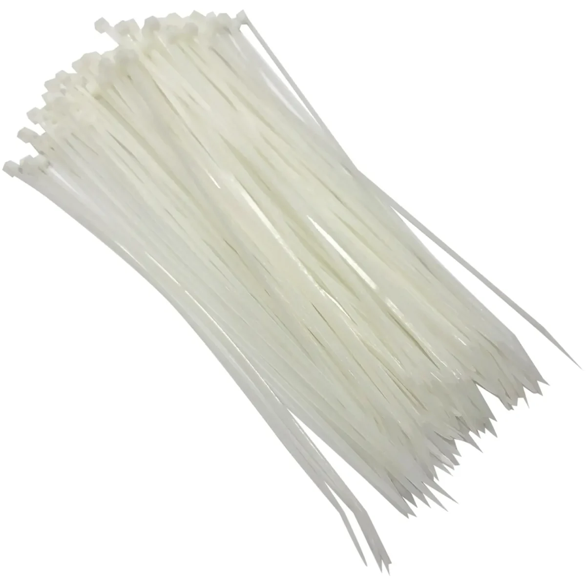 Am-Tech 2.5 X200mm Cable Ties White pk100 - Image 1