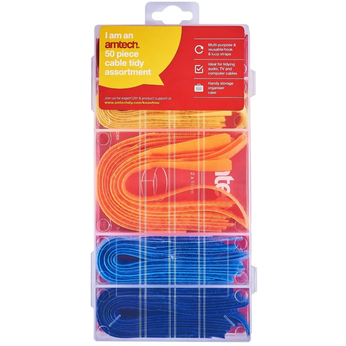 Am-Tech 50 Piece Cable Tidy Assortment - Image 2