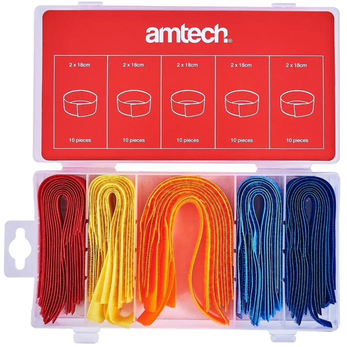 Am-Tech 50 Piece Cable Tidy Assortment - Image 3
