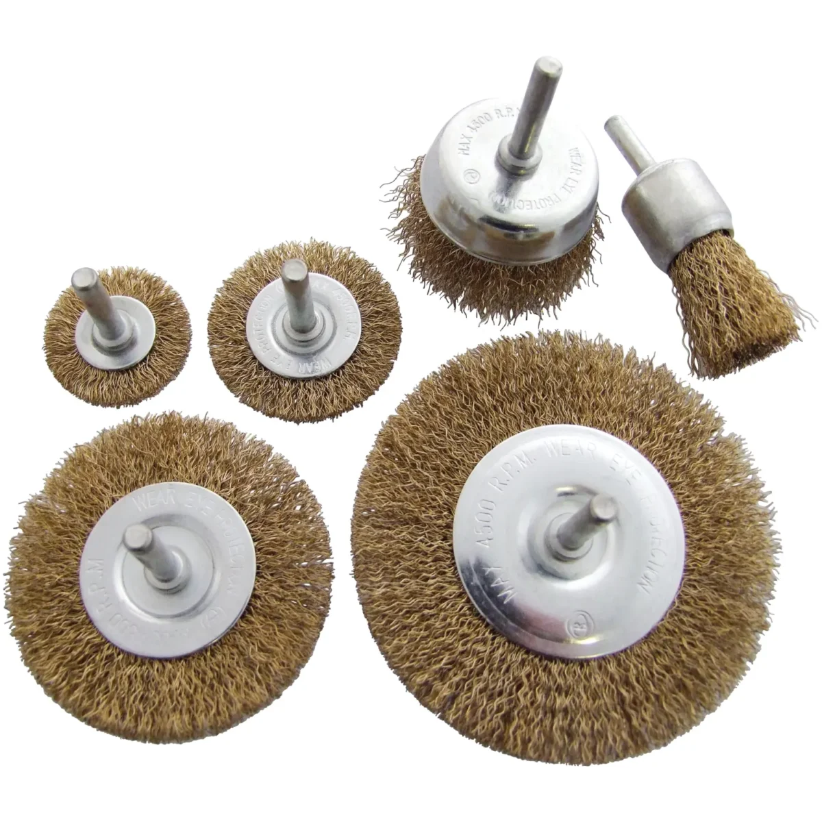 6 Piece Wire Wheel Brush Set - Image 1