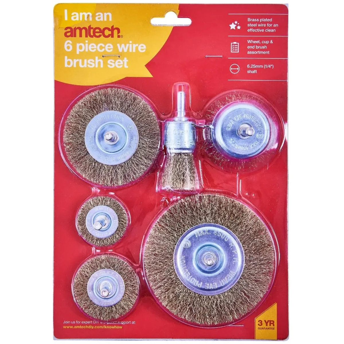 6 Piece Wire Wheel Brush Set - Image 3