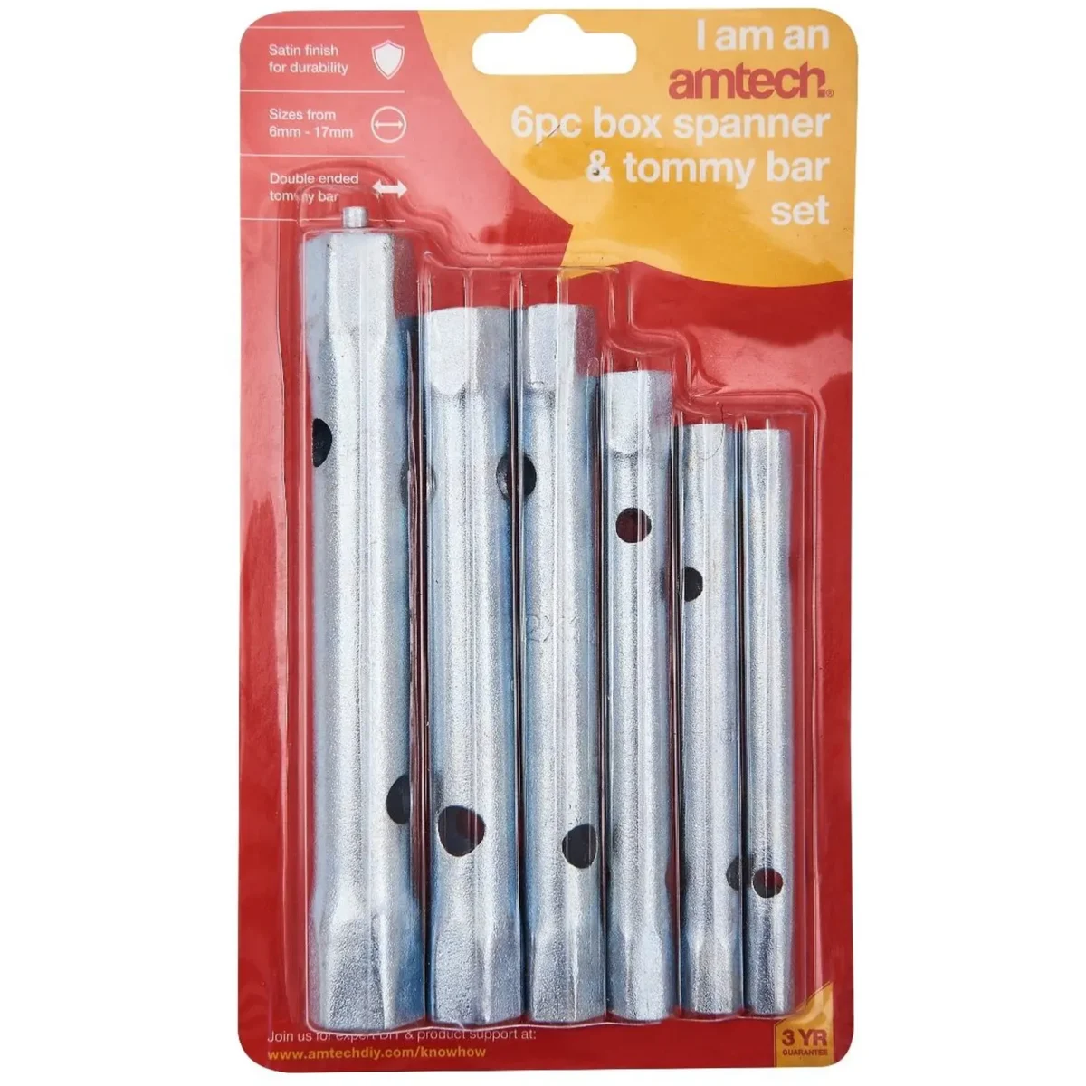 Am-Tech 6pc Box Spanner & Tommy Bar - Image 3