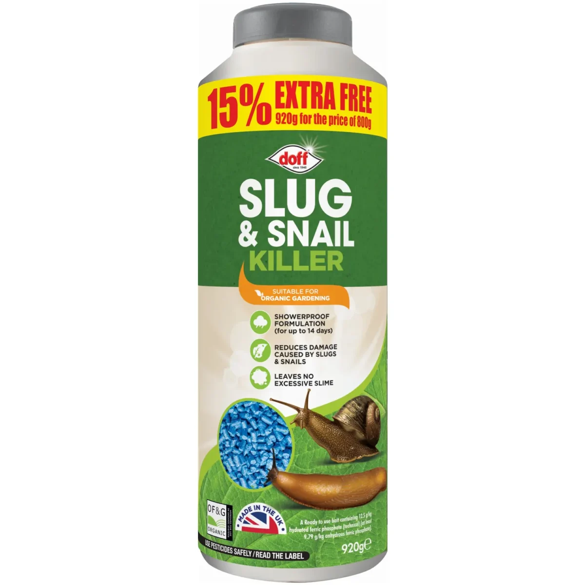 Doff Slug & Snail Killer 15% Extra Free 920g For The Price Of 800g