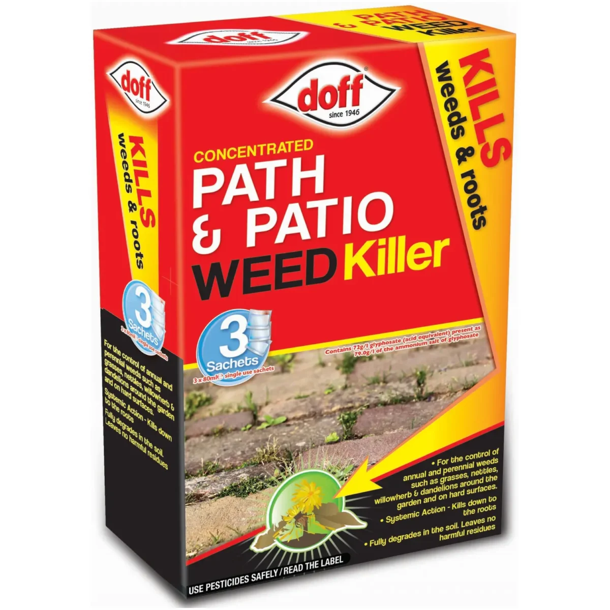 Doff Path & Patio Weedkiller 3 Sachet