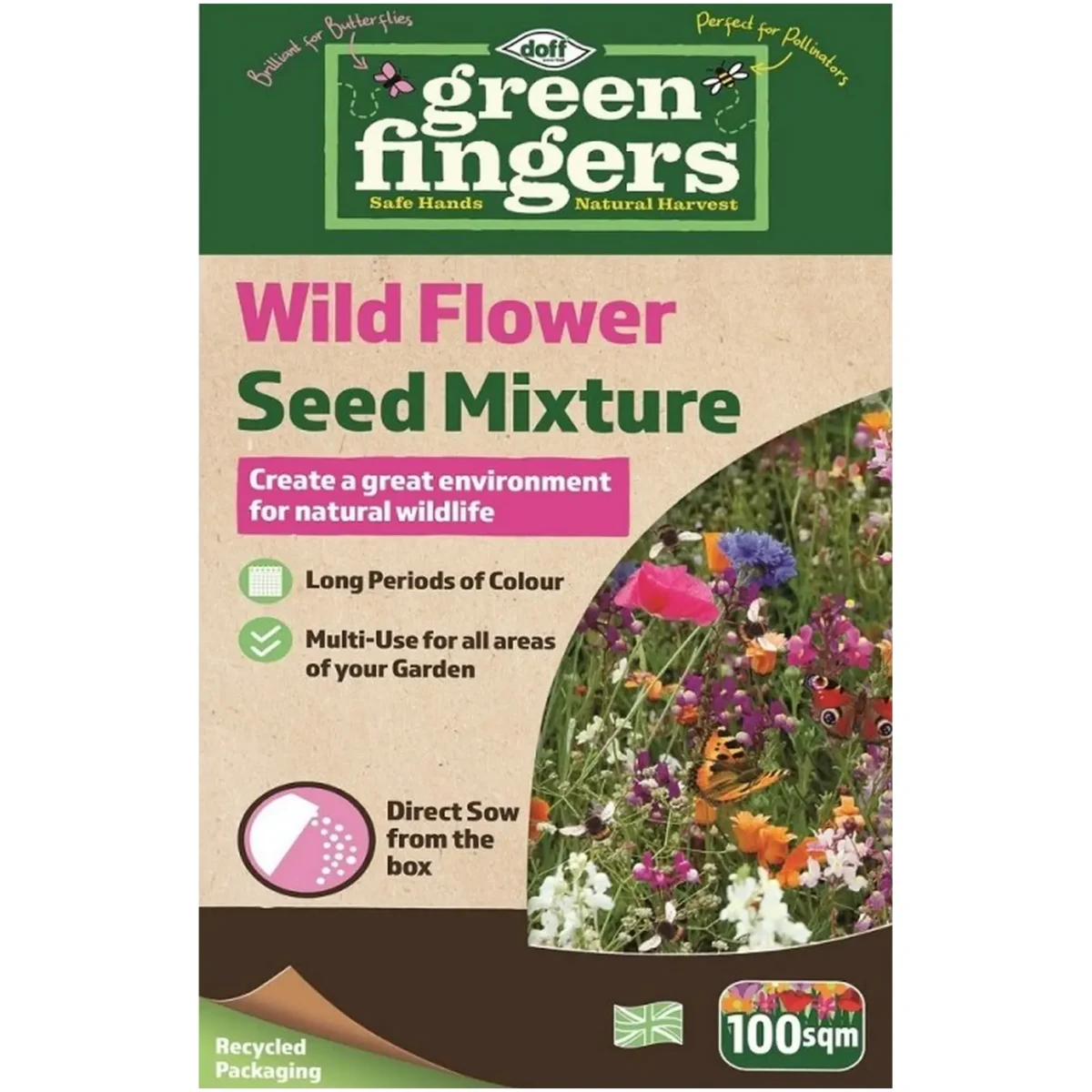Doff Wild Flower Seed Mix 1kg - Image 1