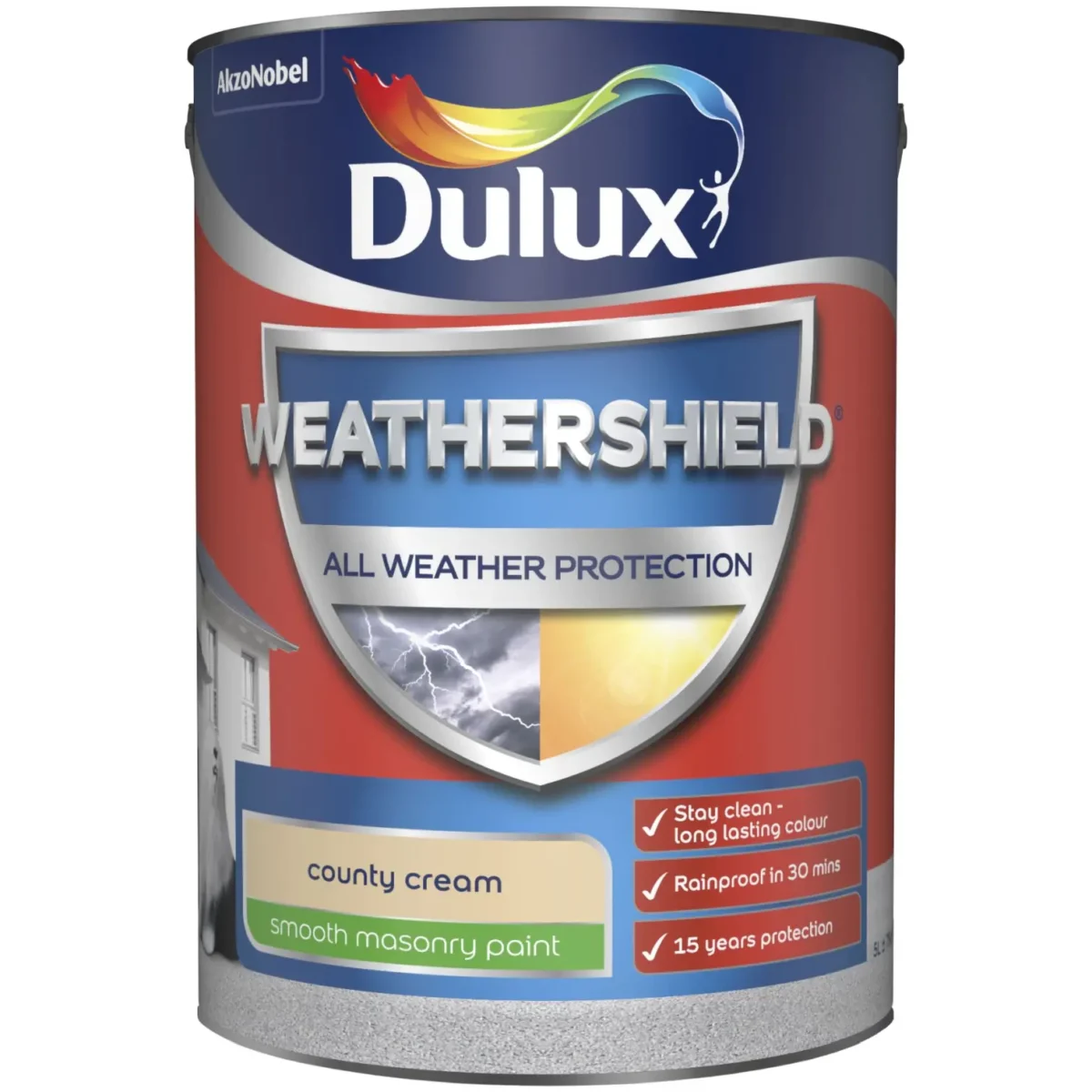 Dulux Weathershield Smooth Masonry County Cream 5L