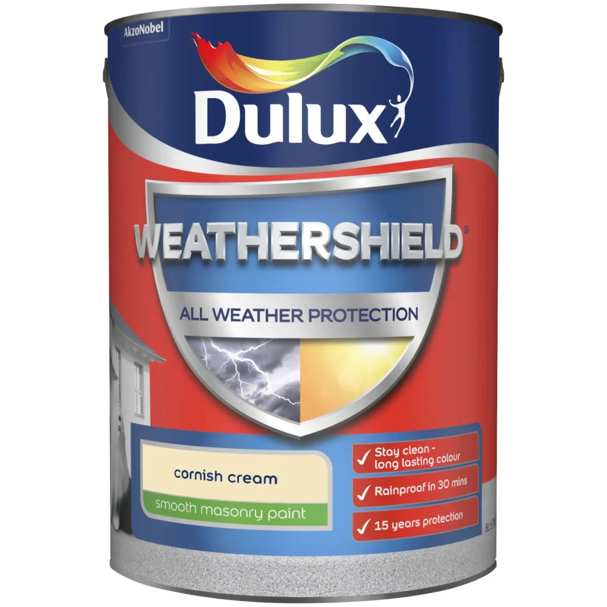 Dulux Weathershield Smooth Masonry Cornish Cream 5L