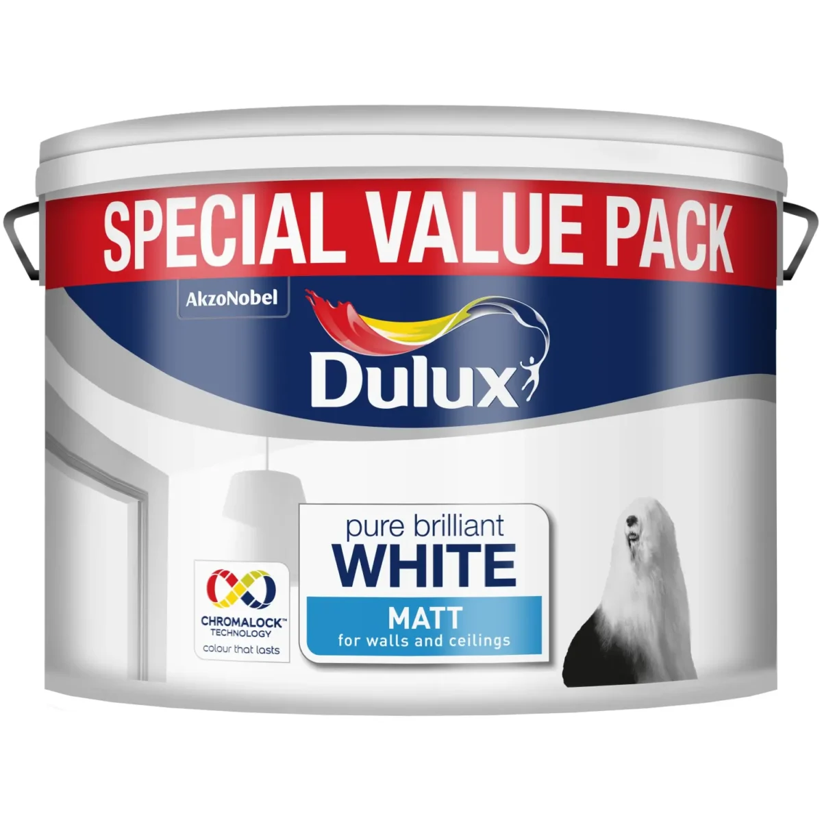 Dulux Matt Pure Brilliant White 7L - Image 1