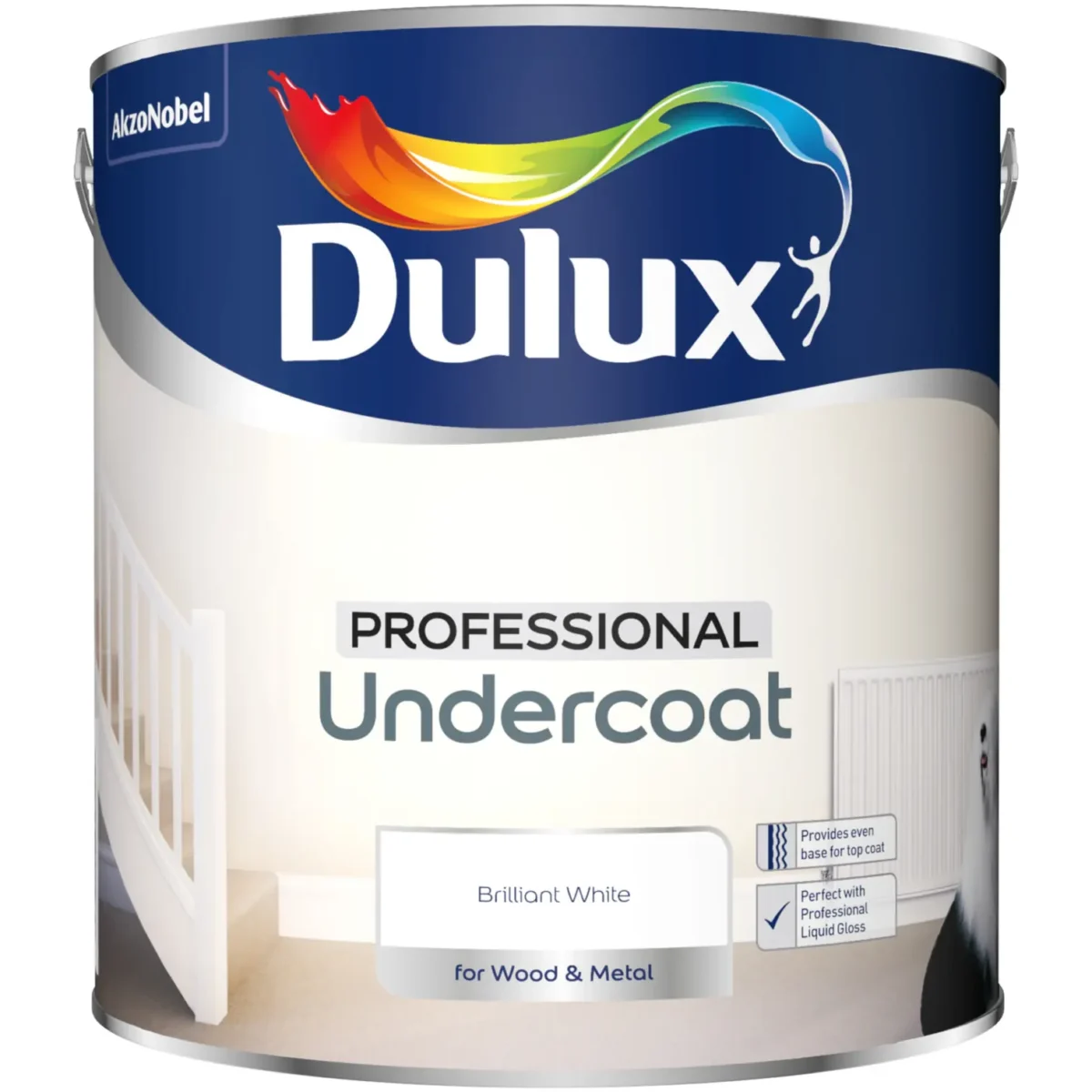 Dulux Undercoat Pure Brilliant White 2.5L - Image 1