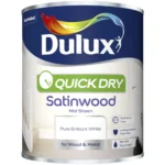 Dulux Water Based Satin White 750ml