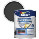 Dulux Weathershield Exterior Gloss Black 750ml - Image 2