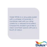 Dulux Matt Violet White 2.5L - Image 3