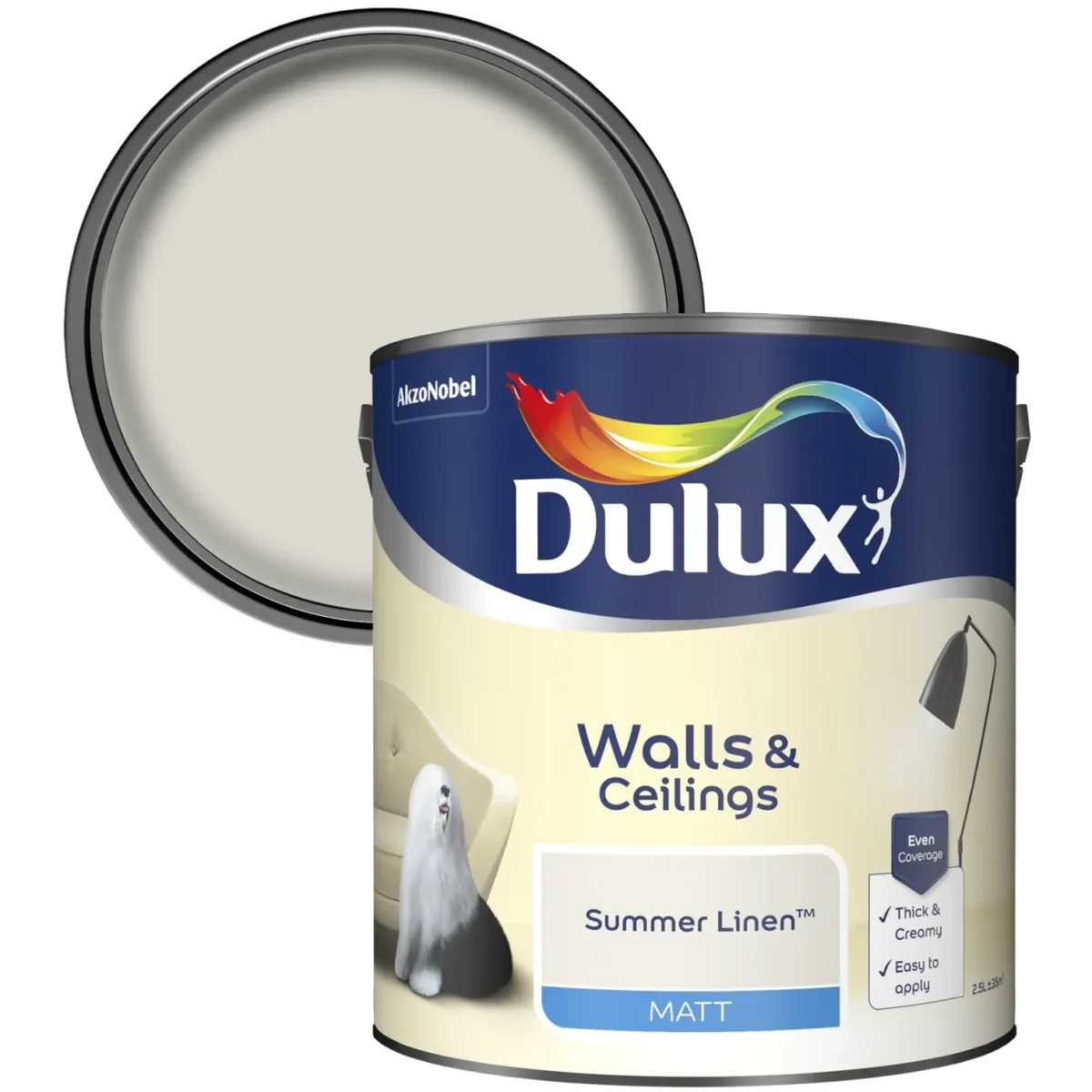 Dulux Matt Summer Linen 2.5L - Image 2