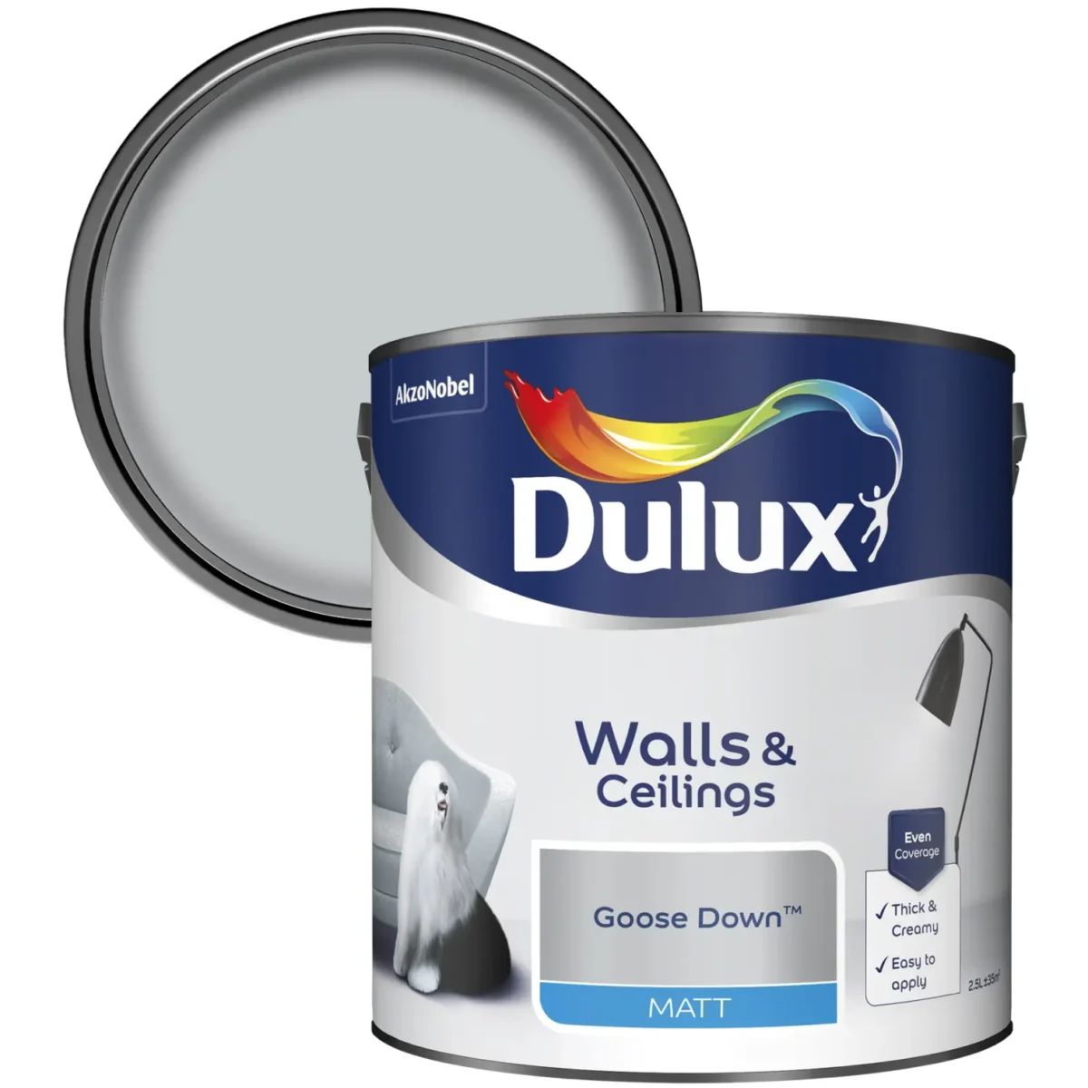Dulux Matt Goose Down 2.5L - Image 2