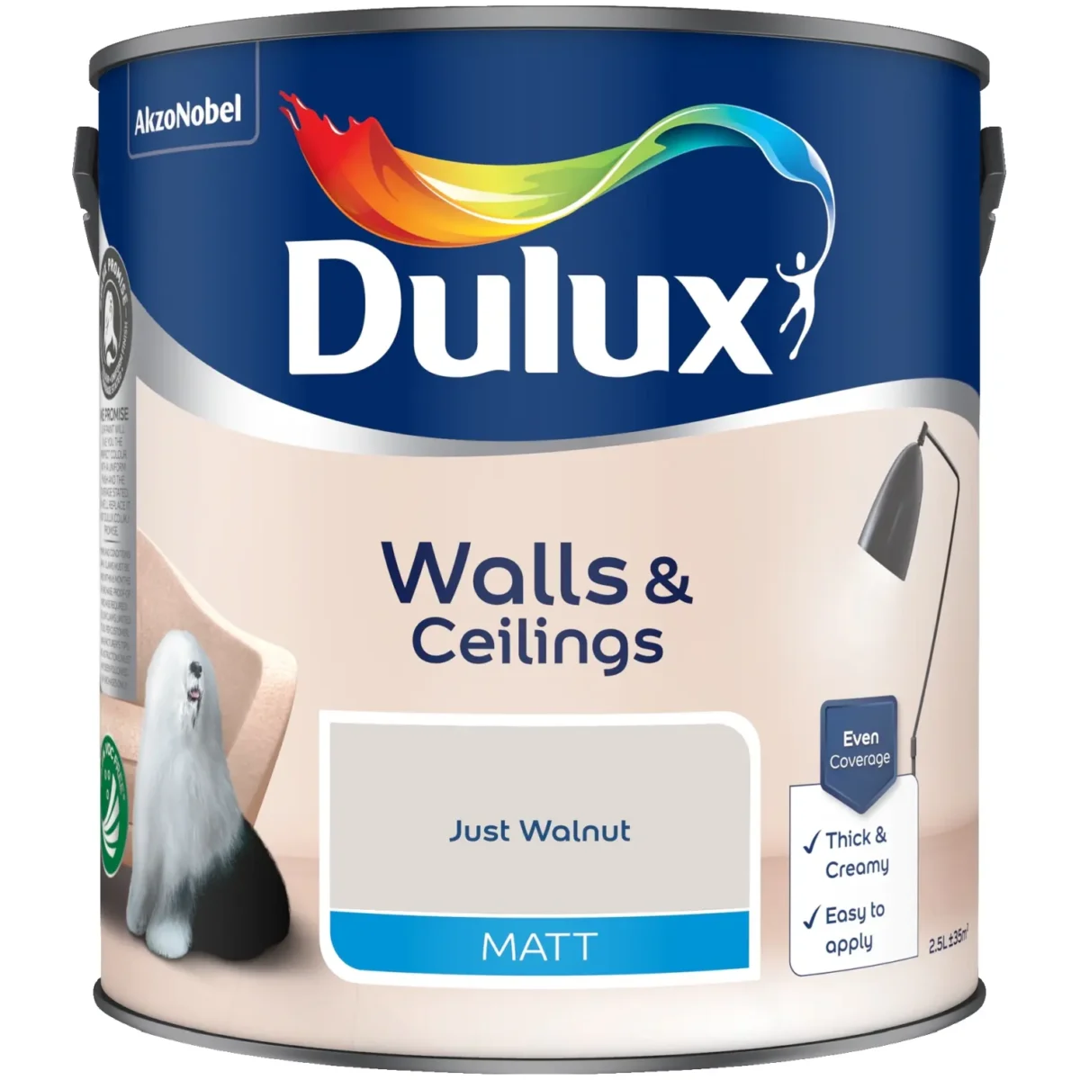 Dulux Matt Just Walnut 2.5L - Image 1