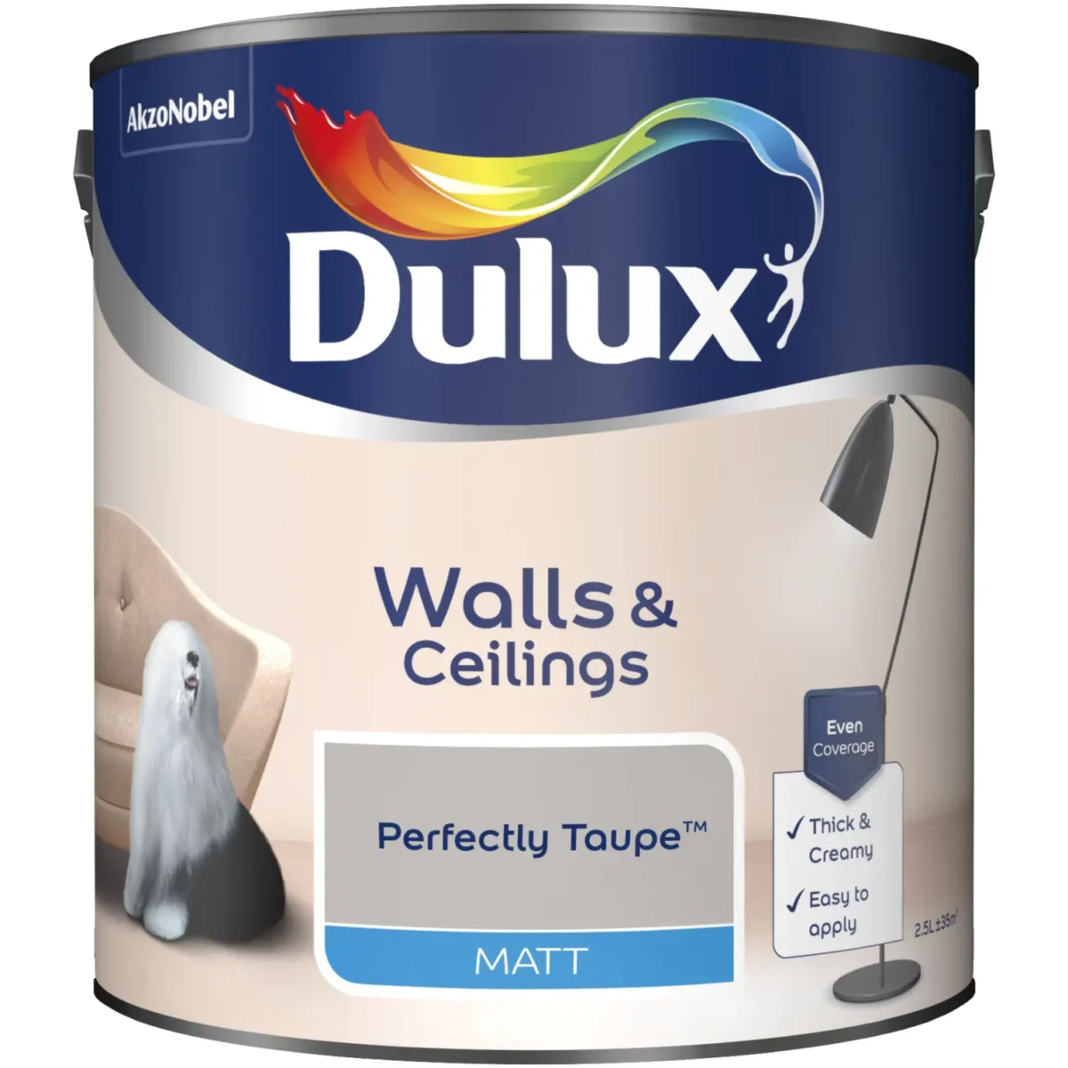 Dulux Matt Perfectly Taupe 2.5L - Image 1