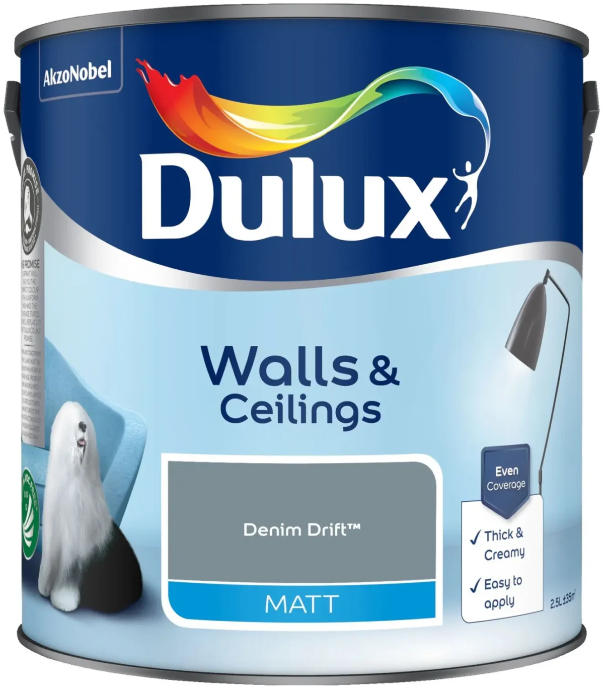 Dulux Matt Denim Drift 2.5L - Image 1