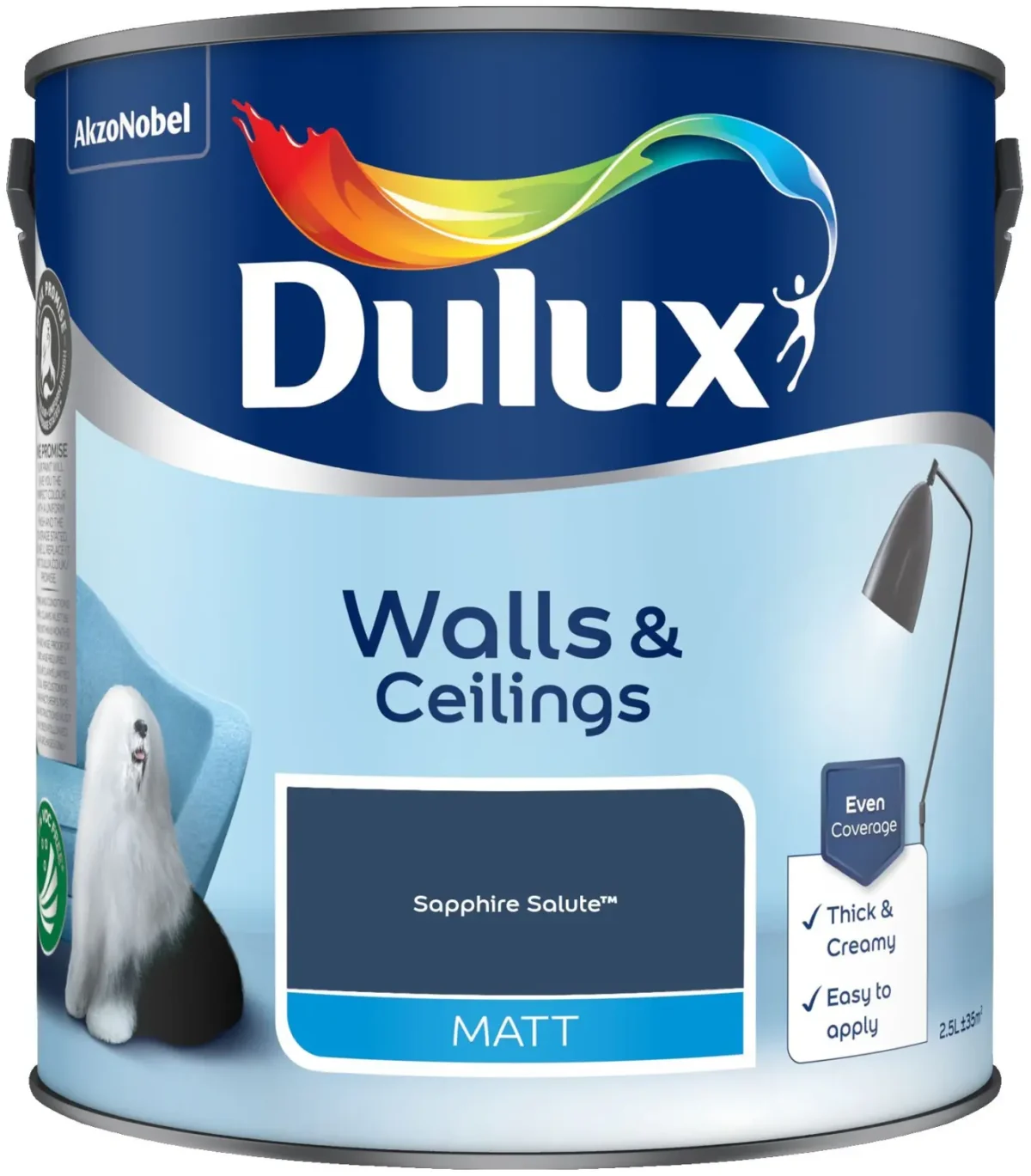 Dulux Matt Sapphire Salute 2.5L - Image 1