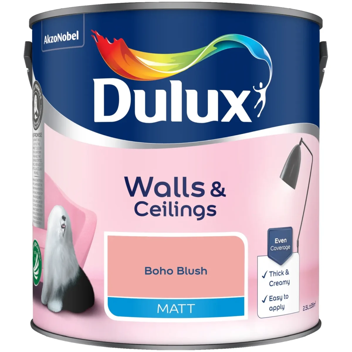 Dulux 2.5Ltr Matt Boho Blush - Image 1