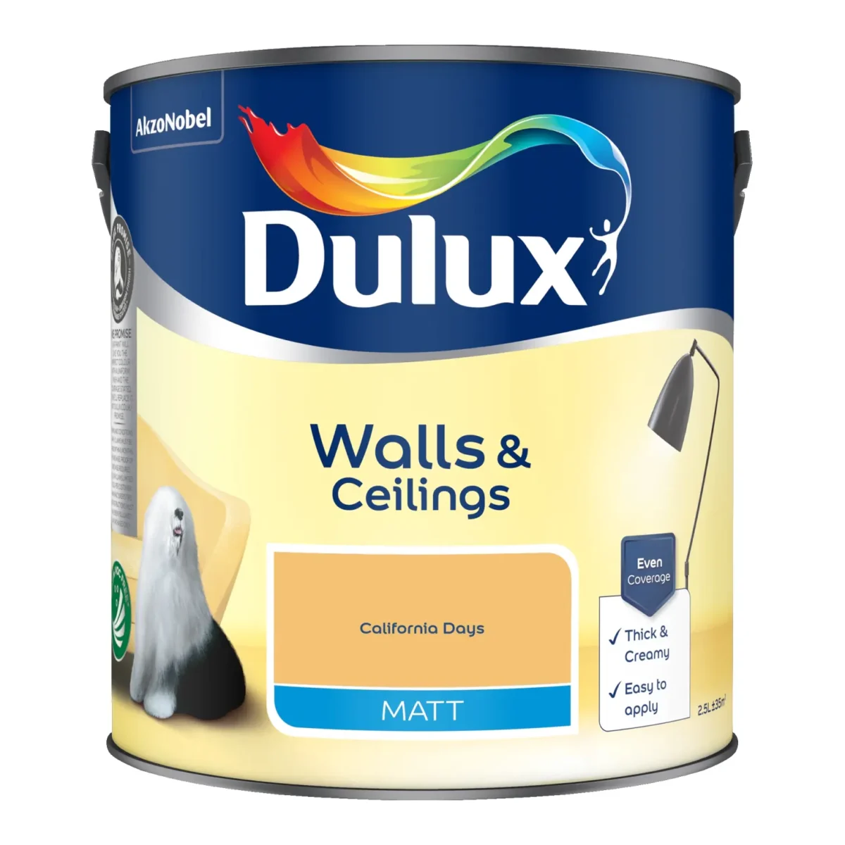 Dulux 2.5Ltr Matt California Days - Image 1