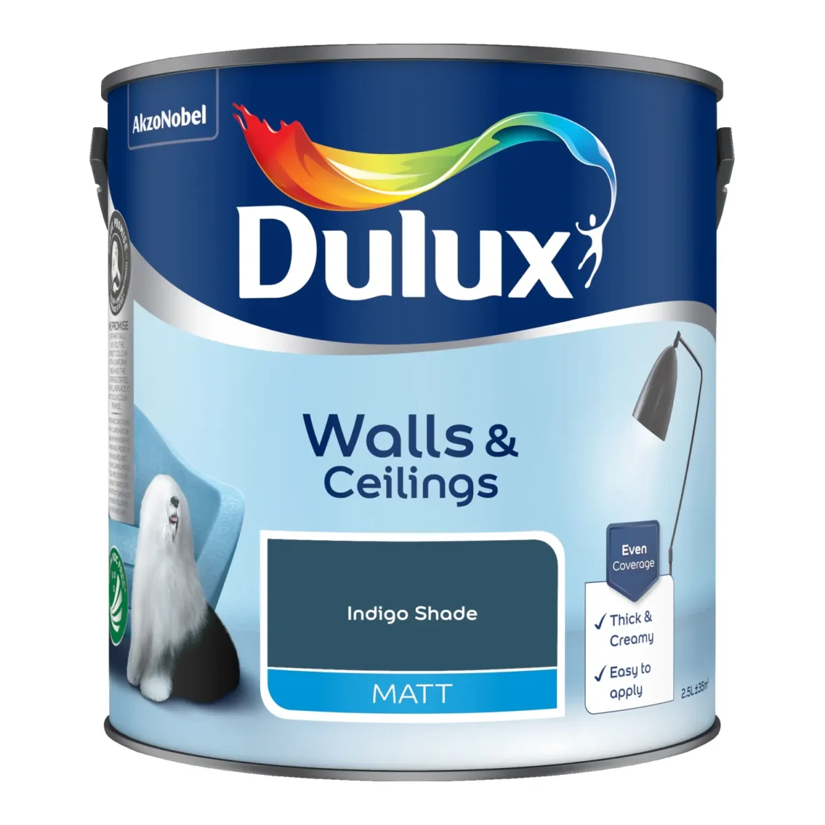 Dulux 2.5Ltr Matt Indigo Shade - Image 1