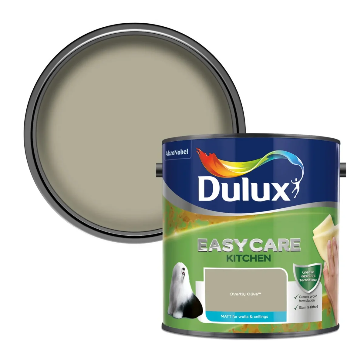 Dulux Easycare Kitchen Overtly Olive 2.5L - Image 2