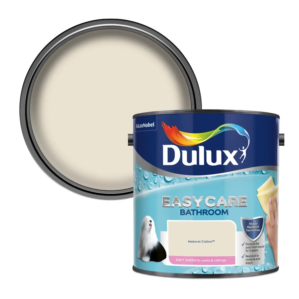 Dulux Easycare Bathroom Natural Calico 2.5L - Image 2