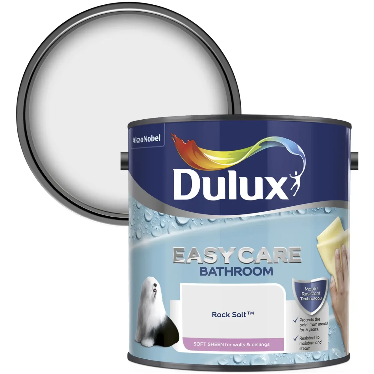 Dulux Easycare Bathroom Rock Salt 2.5L - Image 2