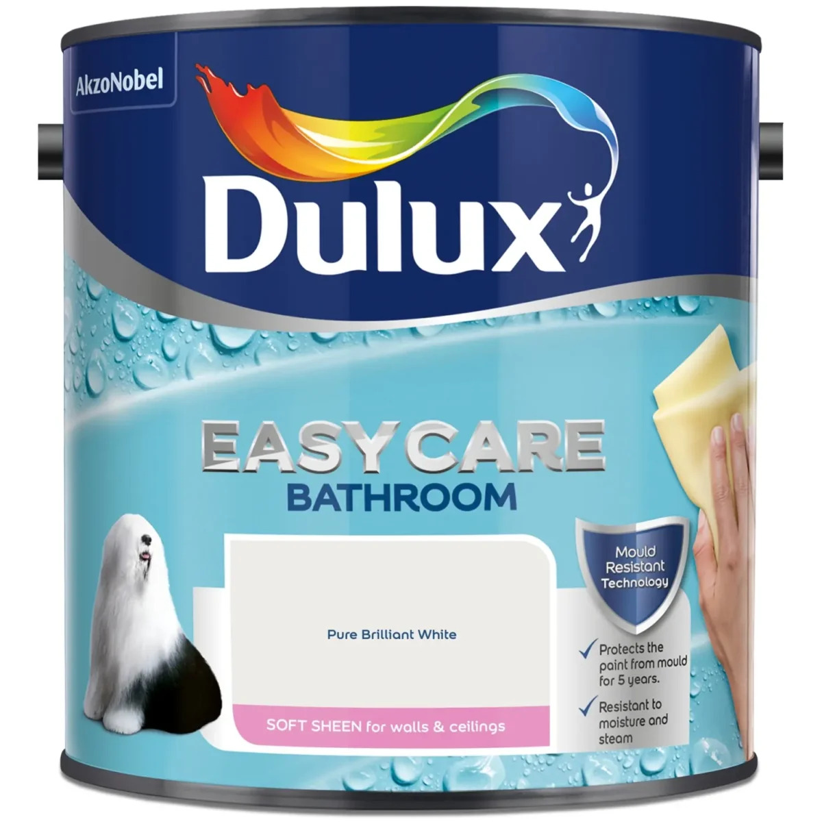 Dulux Easycare Bathroom Pure Brilliant White 2.5L