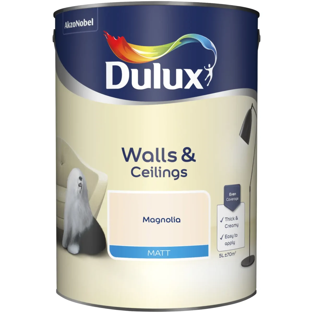 Dulux Matt Magnolia 5L - Image 1