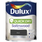 Dulux Quick Dry Satinwood Black 750ml