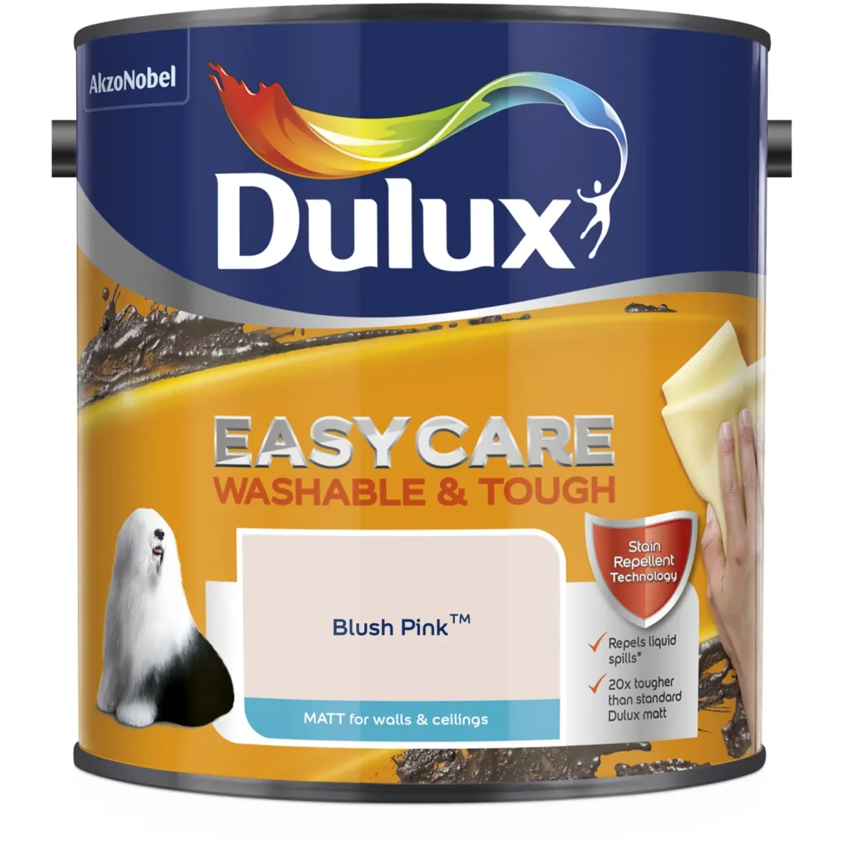 Dulux Easycare Matt Blush Pink 2.5L - Image 1