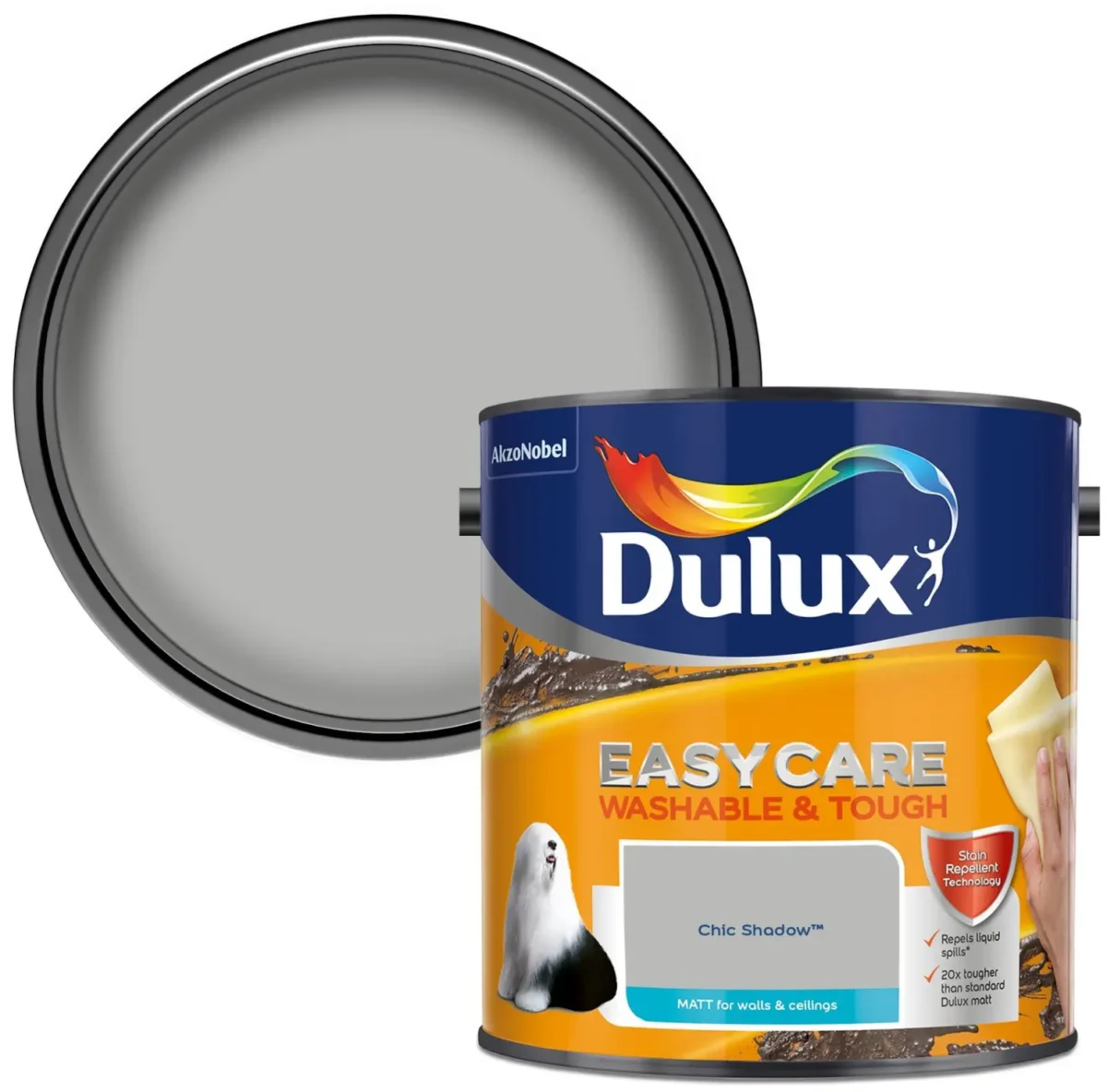 Dulux Easycare Matt Chic Shadow 2.5L - Image 2