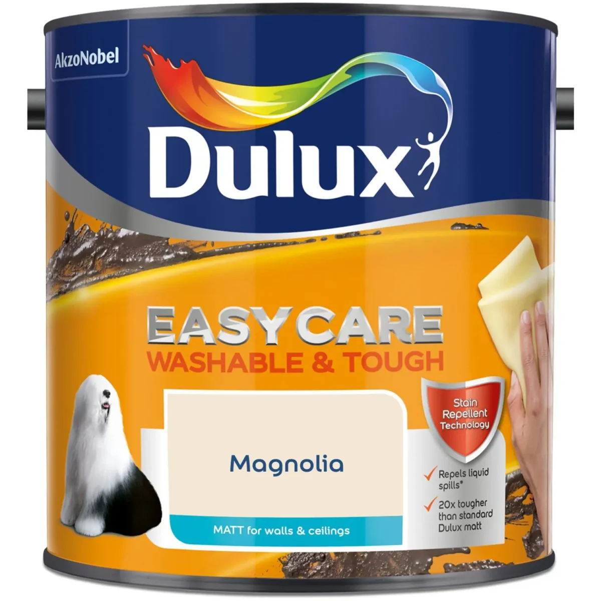 Dulux Easycare Matt Magnolia 2.5L - Image 1