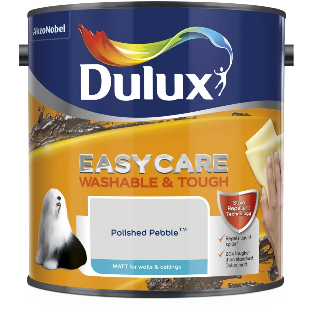 Dulux Easycare Matt Polished Pebble 2.5L - Image 1
