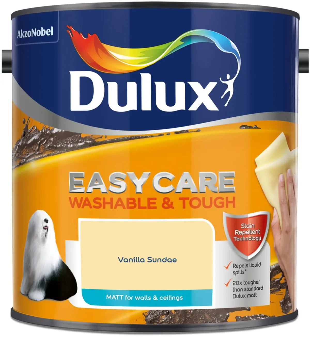 Dulux Easycare Matt Vanilla Sundae 2.5ltr - Image 1